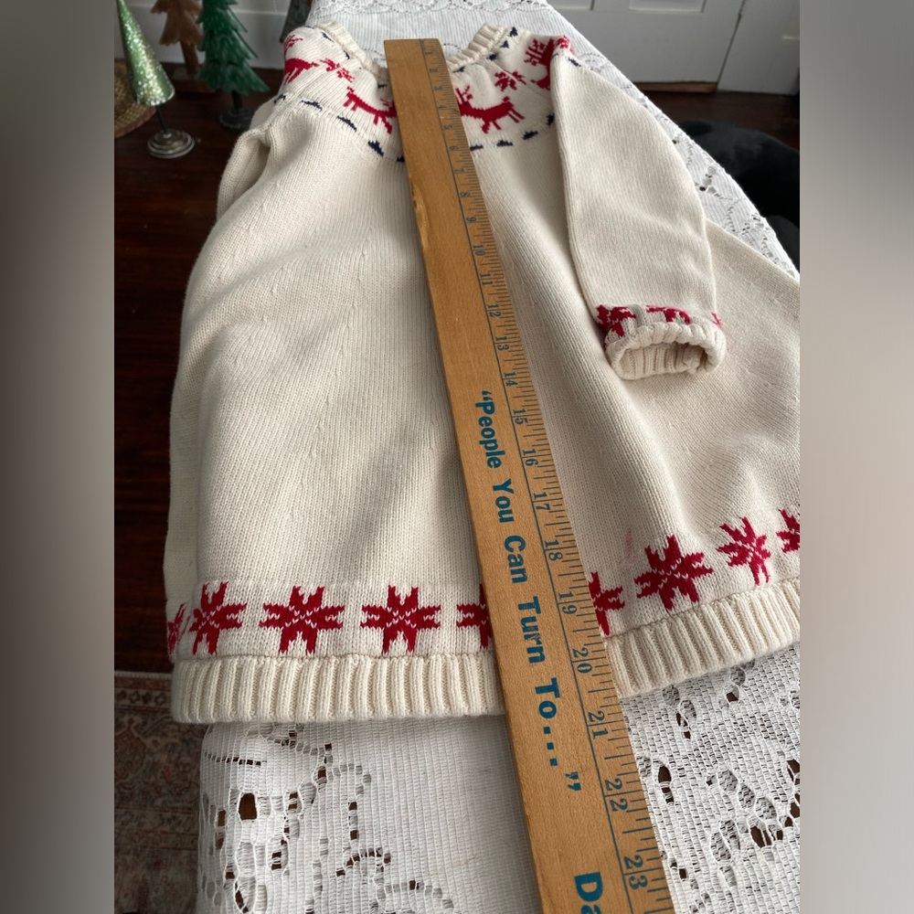 Hannah Anderson long sleeve holiday sweater dress cotton US 4 see condition - Picture 5 of 7